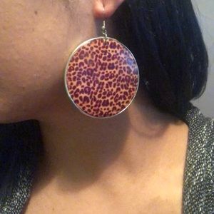 Leopard Wooden Earrings